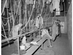 Miners changing clothes in wash and change house Wyoming 1946 Poster Print by Stocktrek Images (17 x 11) Miners changing clothes in wash and change house Wyoming 1946 Poster Print by Stocktrek Images (17 x 11)