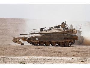 An Israel Defense Force Merkava Mark IV battle tank with mine clearing device Poster Print by Ofer ZidonStocktrek Images (17 x 11) An Israel Defense Force Merkava Mark IV battle tank with mine clearing device Poster Print by Ofer ZidonStocktrek Images (17 x 11)