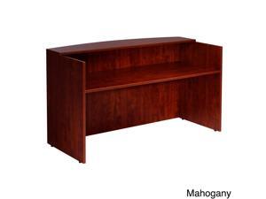 Boss N169-M 71-inch Mahogany Finished Receptionist Desk Boss N169-M 71-inch Mahogany Finished Receptionist Desk
