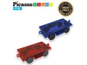 PicassoTiles 2 Piece 3D Car Truck Set w/ Extra Long Bed & Re-Enforced Latch, Magnet Building Tile Magnetic Blocks Creativity Beyond Imagination! Educational, Inspirational, Conventional,& Recreational PicassoTiles 2 Piece 3D Car Truck Set w/ Extra Long Bed & Re-Enforced Latch, Magnet Building Tile Magnetic Blocks Creativity Beyond Imagination! Educational, Inspirational, Conventional,& Recreational