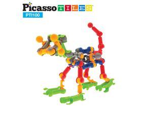 PicassoTiles 100 Piece Set 100pcs Magnet Building Tiles Clear Magnetic 3D Building Blocks Construction Playboards, Creativity beyond Imagination, Inspirational, Recreational, Educational Conventional! PicassoTiles 100 Piece Set 100pcs Magnet Building Tiles Clear Magnetic 3D Building Blocks Construction Playboards, Creativity beyond Imagination, Inspirational, Recreational, Educational Conventional!