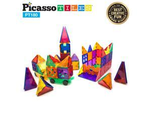 PicassoTiles 180 Piece Set Building Block Toy Deluxe Construction Kit PT180 PicassoTiles 180 Piece Set Building Block Toy Deluxe Construction Kit PT180