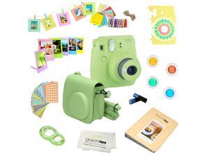Fujifilm Instax Mini 9 (Lime Green) Deluxe kit bundle Includes -Instant camera - Custom Camera Case - instax Album - Frames -Wall Hang Frames- Stickers - Close up lens + MORE … Fujifilm Instax Mini 9 (Lime Green) Deluxe kit bundle Includes -Instant camera - Custom Camera Case - instax Album - Frames -Wall Hang Frames- Stickers - Close up lens + MORE …
