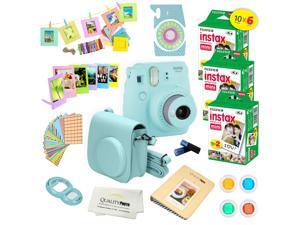 Fujifilm Instax Mini 9 (Ice Blue) Deluxe kit bundle Includes -Instant camera with Instax mini 9 instant films (60 pack) - Custom Camera Case - instax Album – Frames - wall hang frames- - Stickers - C Fujifilm Instax Mini 9 (Ice Blue) Deluxe kit bundle Includes -Instant camera with Instax mini 9 instant films (60 pack) - Custom Camera Case - instax Album – Frames - wall hang frames- - Stickers - C