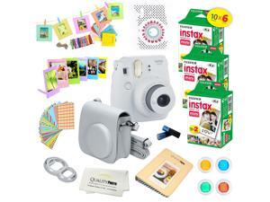 Fujifilm Instax Mini 9 (Smokey White) Deluxe kit bundle Includes -Instant camera with Instax mini 9 instant films (60 pack) - Custom Camera Case - instax Album – Frames - wall hang frames- - Stickers Fujifilm Instax Mini 9 (Smokey White) Deluxe kit bundle Includes -Instant camera with Instax mini 9 instant films (60 pack) - Custom Camera Case - instax Album – Frames - wall hang frames- - Stickers
