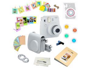 Fujifilm Instax Mini 9 (Smokey White) Deluxe kit bundle Includes -Instant camera - Custom Camera Case - instax Album - Frames -Wall Hang Frames- Stickers - Close up lens + MORE … Fujifilm Instax Mini 9 (Smokey White) Deluxe kit bundle Includes -Instant camera - Custom Camera Case - instax Album - Frames -Wall Hang Frames- Stickers - Close up lens + MORE …