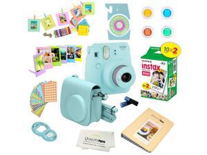 Fujifilm Instax Mini 9 (Ice Blue) Deluxe kit bundle Includes -Instant camera with Instax mini 9 instant films (20 pack) - Custom Camera Case - instax Album – Frames - wall hang frames- - Stickers - C Fujifilm Instax Mini 9 (Ice Blue) Deluxe kit bundle Includes -Instant camera with Instax mini 9 instant films (20 pack) - Custom Camera Case - instax Album – Frames - wall hang frames- - Stickers - C