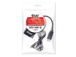 Club 3D Multi Stream Transport (MST) Hub DisplayPort 1.2 to HDMI Dual Monitor - 3840 ?? 2160 - DisplayPort - HDMI Out - USB Club 3D Multi Stream Transport (MST) Hub DisplayPort 1.2 to HDMI Dual Monitor - 3840 ?? 2160 - DisplayPort - HDMI Out - USB
