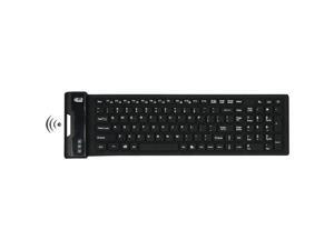 Adesso WKB-2200UB 2.4GHz RF wireless Antimicrobial Waterproof Compact flexible keyboard, 0.43" x 15.00" x 4.82" (Black) Adesso WKB-2200UB 2.4GHz RF wireless Antimicrobial Waterproof Compact flexible keyboard, 0.43" x 15.00" x 4.82" (Black)