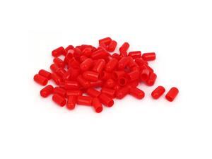 8mm Inner Dia Rubber Insulated End Cap Screw Thread Protector Cover Red 100pcs 8mm Inner Dia Rubber Insulated End Cap Screw Thread Protector Cover Red 100pcs
