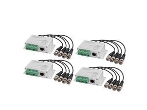 Aluminium Alloy 4CH Passive BNC to RJ45 UTP CCTV Video Balun Transceiver 4Pcs Aluminium Alloy 4CH Passive BNC to RJ45 UTP CCTV Video Balun Transceiver 4Pcs