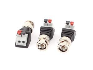 3 Pcs Terminal Block Coaxial Cat5 to BNC Female Jack Video Balun Connector 3 Pcs Terminal Block Coaxial Cat5 to BNC Female Jack Video Balun Connector