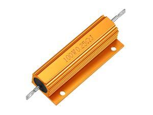 Aluminum Case Resistor 100W 0.25Ohm Wirewound for LED Replacement Converter Gold Aluminum Case Resistor 100W 0.25Ohm Wirewound for LED Replacement Converter Gold