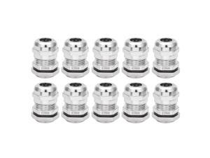 10pcs M16*1.5 Metal Waterproof Connector Fastener Locknut Stuffing Cable Gland 10pcs M16*1.5 Metal Waterproof Connector Fastener Locknut Stuffing Cable Gland