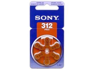 60 Sony Zinc-Air Hearing Aid Batteries Size: 312 60 Sony Zinc-Air Hearing Aid Batteries Size: 312