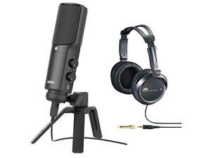 Rode NT-USB USB Condenser Microphone with JVC HARX300 Full-Size Headphones (Black) Rode NT-USB USB Condenser Microphone with JVC HARX300 Full-Size Headphones (Black)