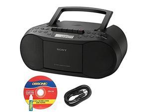 Sony CFDS70BLK CD/Cassette Boombox Home Audio Radio, Black Bundle Sony CFDS70BLK CD/Cassette Boombox Home Audio Radio, Black Bundle