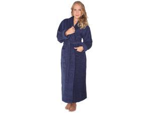 Women's Shawl Collar Long Turkish Cotton Ankle Length Bathrobe Women's Shawl Collar Long Turkish Cotton Ankle Length Bathrobe