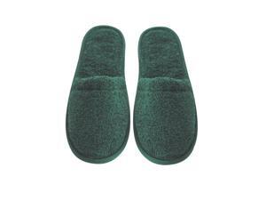 Men's Turkish Terry Cotton Bath Spa Slippers, Hunter Green Men's Turkish Terry Cotton Bath Spa Slippers, Hunter Green