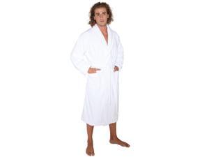 Men's Deluxe Terry Cloth Turkish Cotton Thick Hotel Bathrobe Robe, White, Small Men's Deluxe Terry Cloth Turkish Cotton Thick Hotel Bathrobe Robe, White, Small