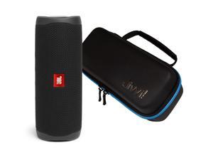JBL Flip 5 Black Portable Bluetooth Speaker w/divvi! Hardshell Case JBL Flip 5 Black Portable Bluetooth Speaker w/divvi! Hardshell Case