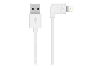 Belkin F8J147bt04-WHT 4 foot 90 Degree Lightning to USB Cable - White Belkin F8J147bt04-WHT 4 foot 90 Degree Lightning to USB Cable - White