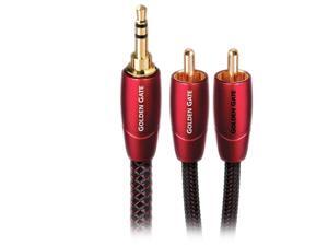 AudioQuest Golden Gate .6m (1.96 ft.) 3.5mm to RCA Audio Interconnect Cable AudioQuest Golden Gate .6m (1.96 ft.) 3.5mm to RCA Audio Interconnect Cable