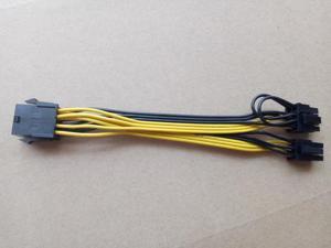 CPU 8Pin to Graphics Video Card Double PCI-E PCIe 8Pin ( 6Pin + 2Pin ) Power Supply Splitter Cable Cord 15cm CPU 8Pin to Graphics Video Card Double PCI-E PCIe 8Pin ( 6Pin + 2Pin ) Power Supply Splitter Cable Cord 15cm