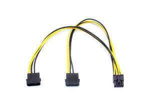 CPU Dual Large 4Pin to 8Pin Power Extension Cable Motherbooard 8Pin Adapter Extender Power Supply Splitter Cable Cord 18AWG 20cm CPU Dual Large 4Pin to 8Pin Power Extension Cable Motherbooard 8Pin Adapter Extender Power Supply Splitter Cable Cord 18AWG 20cm