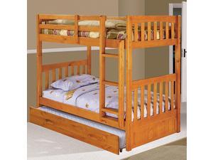 Discovery World Furniture Honey Bunk Bed Twin/Twin Mission with Twin Trundle Discovery World Furniture Honey Bunk Bed Twin/Twin Mission with Twin Trundle
