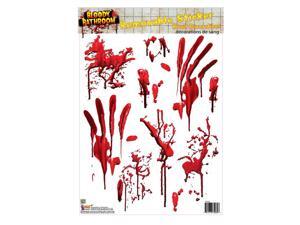 Forum Bloody Bathroom Tile Removable Sticker 4" x 8" Floor Clings, Red Forum Bloody Bathroom Tile Removable Sticker 4" x 8" Floor Clings, Red