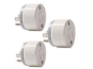 3pcs WR02W WiFi US Smart Plug Remote Control Appliance App Timing Function PC+ABS - White 3pcs WR02W WiFi US Smart Plug Remote Control Appliance App Timing Function PC+ABS - White