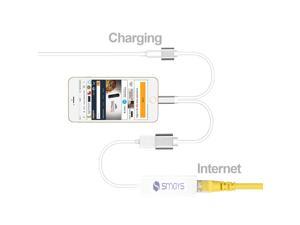 iPhone iPad Ethernet Adapter with Power Charging, Lightning to RJ45 LAN Wired Network iPhone iPad Ethernet Adapter with Power Charging, Lightning to RJ45 LAN Wired Network