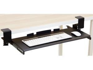 Mount-It! Clamp Keyboard Tray - Ergonomic Under Desk Pull Out Keyboard and Mouse Platform with No-Drill Easy Installation - Slides Under Desk Increase Desk Space. 27 Inches Wide Mount-It! Clamp Keyboard Tray - Ergonomic Under Desk Pull Out Keyboard and Mouse Platform with No-Drill Easy Installation - Slides Under Desk Increase Desk Space. 27 Inches Wide