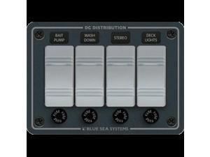 Blue Sea 8262 Waterproof Panel 4 Position - Slate Gray Blue Sea 8262 Waterproof Panel 4 Position - Slate Gray