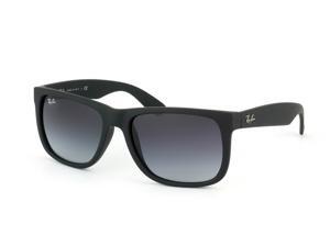 Ray Ban RB4165 Justin Sunglasses - Rubber Black Frame / Gray Gradient Lenses 601/8G (Size 54-16) Ray Ban RB4165 Justin Sunglasses - Rubber Black Frame / Gray Gradient Lenses 601/8G (Size 54-16)