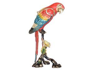 Macaw Parrot Trinket Box Enameled Jewelry Box Bird Figurine Tabletop Ornament Gifts Macaw Parrot Trinket Box Enameled Jewelry Box Bird Figurine Tabletop Ornament Gifts