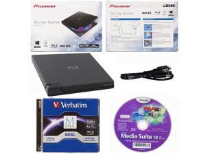 Pioneer BDR-XD05B External Blu-ray DVD Drive+100GB Verbatim M-Disc BDXL+Software Pioneer BDR-XD05B External Blu-ray DVD Drive+100GB Verbatim M-Disc BDXL+Software