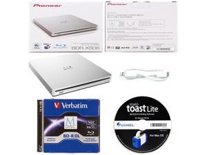 Pioneer 6x BDR-XS06 External Blu-ray Burner+50GB Verbatim M-Disc BD DL+Software Pioneer 6x BDR-XS06 External Blu-ray Burner+50GB Verbatim M-Disc BD DL+Software