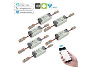 eMylo Smart WiFi Light Switch Wireless Relay Switch Module Remote Control Home Automation Timers Compatible with Alexa Echo Google Home Iphone Android App 6 packs eMylo Smart WiFi Light Switch Wireless Relay Switch Module Remote Control Home Automation Timers Compatible with Alexa Echo Google Home Iphone Android App 6 packs