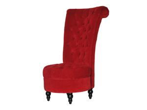 45" Tufted High Back Velvet Accent Chair - Red 45" Tufted High Back Velvet Accent Chair - Red