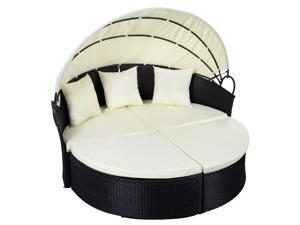 Outdoor Daybed Round Sofa - Black Outdoor Daybed Round Sofa - Black