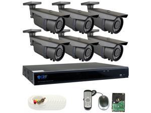 GW 8CH H.265 5MP CCTV Security Camera System | (6) x HD 5MP 1920P Waterproof 2.8-12mm Varifocal Zoom Bullet Cameras, 8Channel Plug and Play 5-In-1 DVR / XVR, Cloud service, QR code easy remote viewing GW 8CH H.265 5MP CCTV Security Camera System | (6) x HD 5MP 1920P Waterproof 2.8-12mm Varifocal Zoom Bullet Cameras, 8Channel Plug and Play 5-In-1 DVR / XVR, Cloud service, QR code easy remote viewing