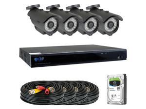 GW 8 Channel H.265 5MP CCTV Security Camera System | (4) x HD 5MP 1920P Waterproof Outdoor Indoor Bullet Cameras, 8CH Plug and Play 5-In-1 DVR / XVR, Cloud service, QR code easy remote viewing GW 8 Channel H.265 5MP CCTV Security Camera System | (4) x HD 5MP 1920P Waterproof Outdoor Indoor Bullet Cameras, 8CH Plug and Play 5-In-1 DVR / XVR, Cloud service, QR code easy remote viewing