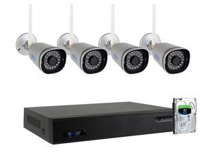 GW 9 Channel 5MP 1920P Network Wireless WiFi Security Camera System (NVR Kit) - 4 x HD 1920P Video & Audio Surveillance Outdoor/Indoor Wireless IP Cameras Built-In Microphone, 100FT IR Night Vision GW 9 Channel 5MP 1920P Network Wireless WiFi Security Camera System (NVR Kit) - 4 x HD 1920P Video & Audio Surveillance Outdoor/Indoor Wireless IP Cameras Built-In Microphone, 100FT IR Night Vision