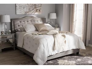 Baxton Studio Emerson Modern and Contemporary Light Grey Fabric Upholstered King Size Bed Baxton Studio Emerson Modern and Contemporary Light Grey Fabric Upholstered King Size Bed