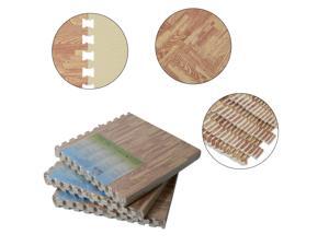 HOMCOM Soft Wood Grain EVA Foam Interlocking Floor Mats 96 Square Feet Exercise Workout Mat Kid Play Mat 24pcs (Grain Wood) HOMCOM Soft Wood Grain EVA Foam Interlocking Floor Mats 96 Square Feet Exercise Workout Mat Kid Play Mat 24pcs (Grain Wood)