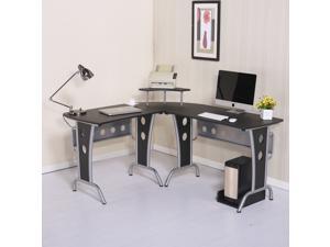 65" L-Shape Computer Desk Laptop Workstation Space Saving Home Office Use Wood 65" L-Shape Computer Desk Laptop Workstation Space Saving Home Office Use Wood