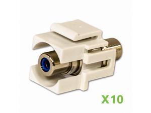 NavePoint RCA Female to Female Keystone Adapter Flush Blue 10-pack NavePoint RCA Female to Female Keystone Adapter Flush Blue 10-pack