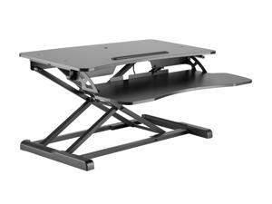 EZRiser30 Height Adjustable Sit/Stand Desk Computer Riser, 30" wide with Keyboard Tray - Black Finish EZRiser30 Height Adjustable Sit/Stand Desk Computer Riser, 30" wide with Keyboard Tray - Black Finish